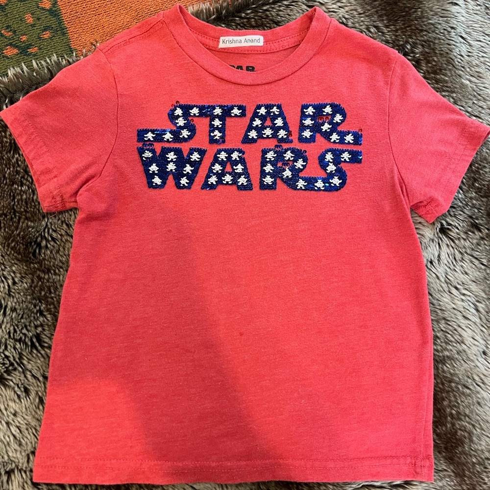Star Wars || Sequin Red Graphic Vintage Tee